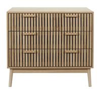 The Home Deco Factory - Commode 3 tiroirs Saulk en bois - Marron - Saulk Marron G