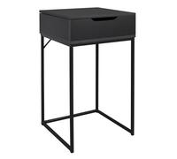 The Home Deco Factory - Console design effet bois Abbott - L. 45 x H. 77 cm - Noir