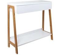 The Home Deco Factory - Console scandinave en bois avec tiroir Ida Blanc G