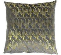The Home Deco Factory - Coussin Art Décoration - L. 40 x l. 40 cm - Gris et or Gris