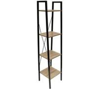 The Home Deco Factory - Etagère 4 tablettes en bois et métal Savannah 34 cm Noir G
