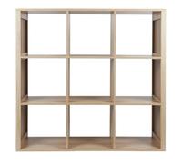 - Etagère de rangement 9 cases Saulk en bois - Marron - Saulk