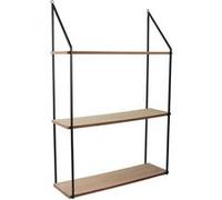 The Home Deco Factory - Etagère échelle plateaux en bois Home 3 plateaux Noir G