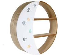 - Etagère ronde avec demi-lune en bois