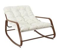 The Home Deco Factory - Fauteuil à bascule Manda - Blanc - Manda Blanc G