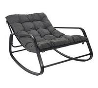 The Home Deco Factory - Fauteuil à bascule Manda - Noir - Manda Noir G