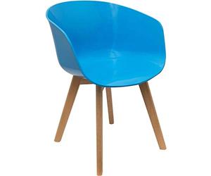 THE HOME DECO FACTORY Fauteuil avec Pieds en Bois Glossy