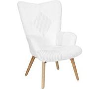 The Home Deco Factory - Fauteuil de salon scandi en patchwork Helsinki - Blanc - Helsinki G
