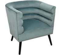 The Home Deco Factory - Fauteuil en velours Amélia Vert de gris Vert de gris G