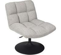 The Home Deco Factory - Fauteuil pivotant en tissu Anton Gris clair Gris clair G