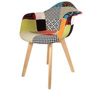 Generique – Lot de 2 fauteuils Home Deco Factory Patchwork multicolore