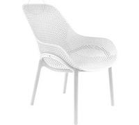 The Home Deco Factory - Fauteuil pour table de jardin design Malibu - Blanc - Malibu blanc G