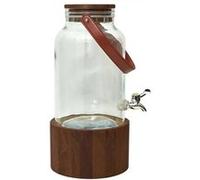 The Home Deco Factory - Fontaine à boisson 6 litres avec support en bois et anse marron G