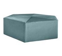 Pouf Velours Côtelé "Giulia" 75cm Bleu Canard
