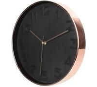 Home Deco Factory Horloge ronde HD3304 – PP noir/cuivre, mécanisme silencieux, Ø 30,7 cm