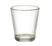 - Verres striés liseré doré (Lot de 6) 30 cl