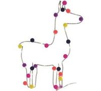 The Home Deco Factory - Lama avec pompons lumineux 33 cm Multicolore G
