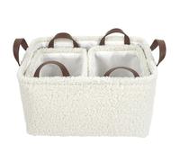 The Home Deco Factory - Lot de 3 paniers de rangement en bouclette - Blanc