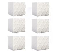 The Home Deco Factory - Lot de 6 cubes de rangement pliable losange - 30 x 30 cm - Beige