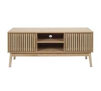 The Home Deco Factory - Meuble TV 2 portes et 2 niches de rangement Saulk en bois - Marron - Saulk Marron