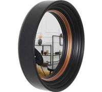 Miroir - Home Deco Factory - Oko - Convexe - Rond - Noir Et Or - 40,5 Cm