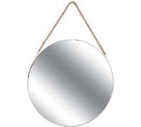 The Home Deco Factory - Miroir rond avec anse en jonc 50 cm blanc Blanc G