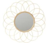 The Home Deco Factory - Miroir Rosace en rotin - Diam 56 cm Marron G