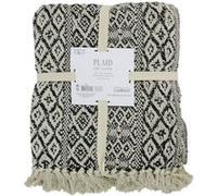 THE HOME DECO FACTORY Plaid Ethnique Frange Motif Carreaux - 120 x 150 cm M6 Multicolore G
