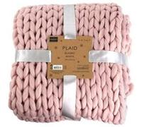 The Home Deco Factory - Plaid grosses mailles Chunky 120 x 150 cm rose rose G