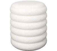 The Home Deco Factory - Pouf 2 en 1 en tissu bouclette Freya Blanc G