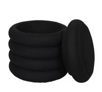 Home Deco Factory – Pouf Atome – 2 en 1 Rangement, Design élégant, 37x42x37 cm – Noir