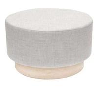 The Home Deco Factory - Pouf scandinave en tissu base bois 60 cm Gris clair Gris clair G