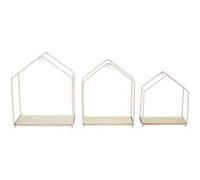 The Home Deco Factory – Étagère murale set de 3 étagères filaires roses Nude