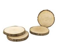 The Home Deco Factory - Dessous de verre KA4715 - Rondin de bois Ø 11 cm - Set de 4