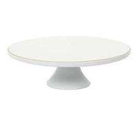 Home Deco Factory – Support à gâteau en porcelaine liseré doré blanc Ø30 x H10 cm