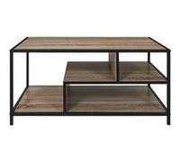 The Home Deco Factory - Table basse avec rangements EDISON - Marron et noir - Edison Marron G