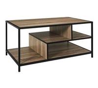 The Home Deco Factory - Table basse en bois et métal Edison Noir G