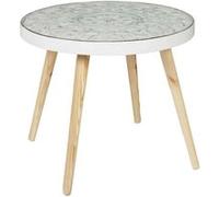 The Home Deco Factory - Table basse plateau arabesque 50 cm Naturel G