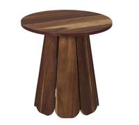 The Home Deco Factory - Table d'appoint ronde effet acacia VISBY - Marron - VISBY Marron G
