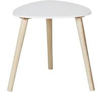 The Home Deco Factory - Table d'appoint triangulaire SHELLY - Blanc - Shelly Blanc G