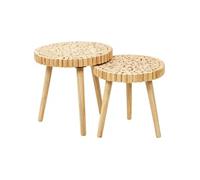 Lot de 2 Tables gigognes Rondin Home Deco Factory