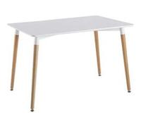 The Home Deco Factory - Table repas rectangulaire scandinave 115 x 75 cm Blanc G