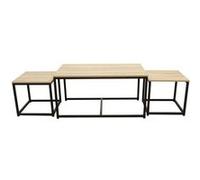 The Home Deco Factory - Tables gigognes en bois et métal Seattle (Lot de 3) NC G