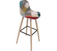 The Home Deco Factory - Tabouret de bar scandinave patchwork multicolore Multicolore G
