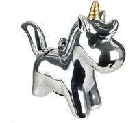 The Home Deco Factory - Tirelire enfant Licorne - Argent - Licorne Gris G
