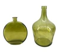 - Vase bonbonne en verre Augustine (Lot de 2) vert