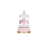 The Home Deco Kids - Carroussel musical en bois pour enfant rose - chats Rose - Chats
