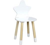 The Home Deco Kids - Chaise enfant en bois étoile blanc