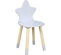 The Home Deco Kids - Chaise enfant en bois étoile gris clair Gris clair G