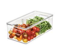 The Home Edit by iDesign Grande boîte de rangement compartimentée pour réfrigérateur et congélateur en plastique recyclé transparent